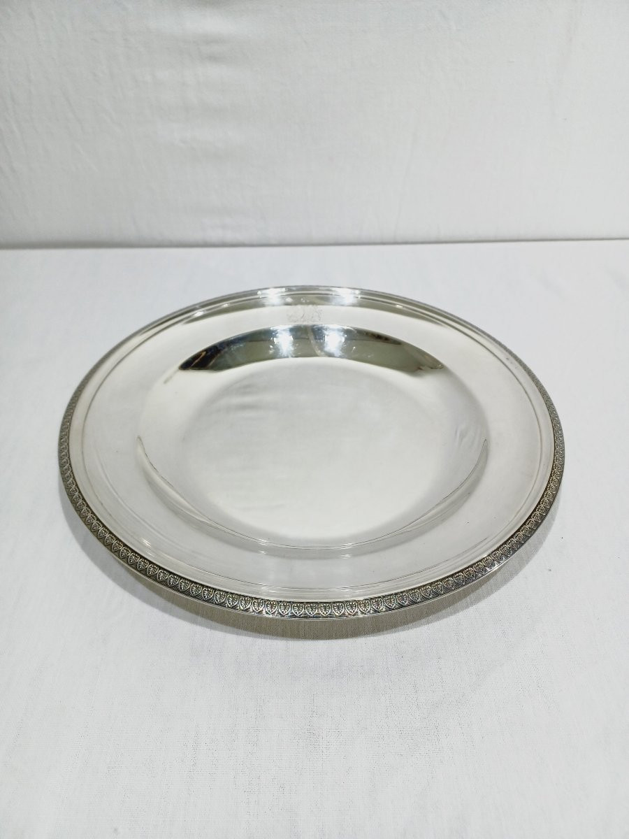 CHRISTOFLE - MODELE MALMAISON - PLAT EN MÉTAL ARGENTÉ -photo-3