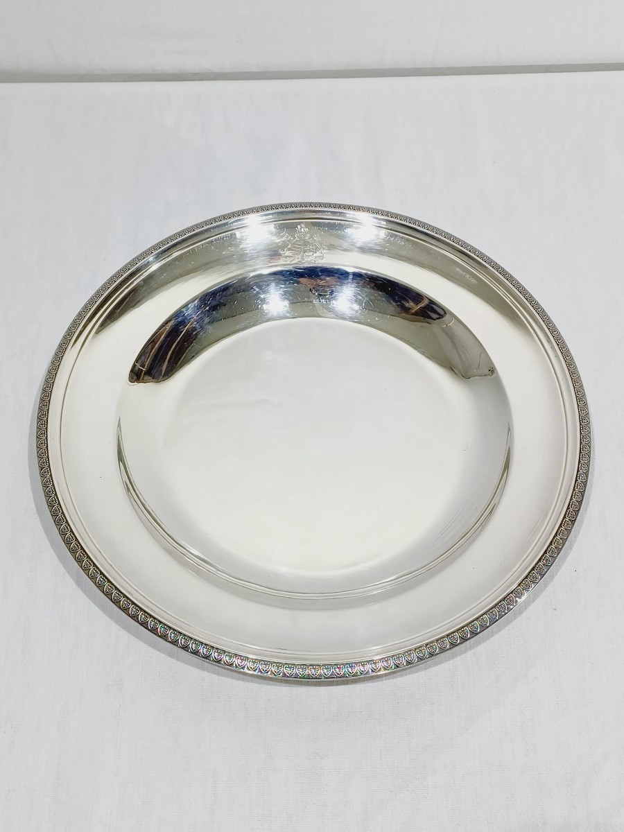 CHRISTOFLE - MODELE MALMAISON - PLAT EN MÉTAL ARGENTÉ 