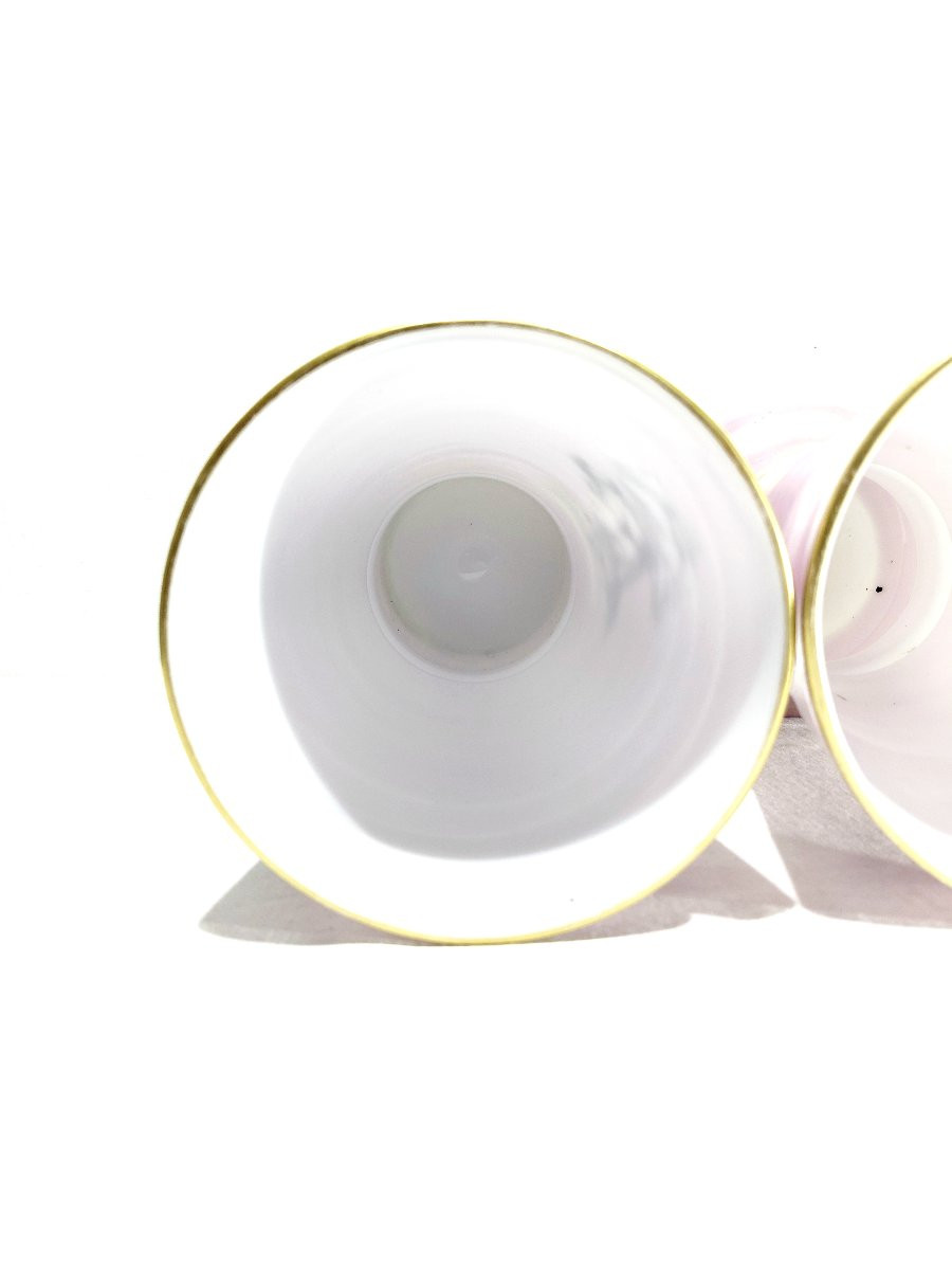 Pair Of Pink Opaline Vases-photo-6