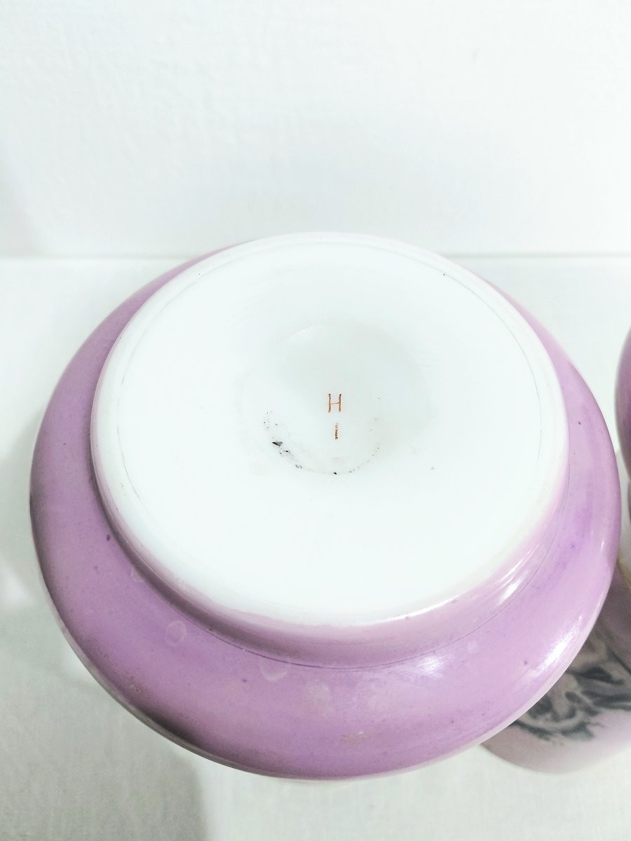 Pair Of Pink Opaline Vases-photo-7