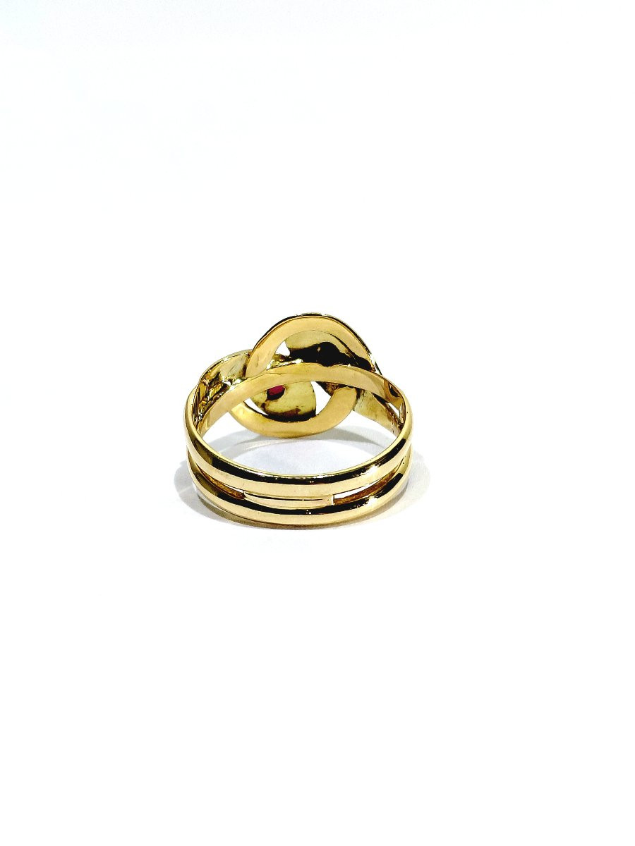 Bague serpent en or et rubis-photo-1