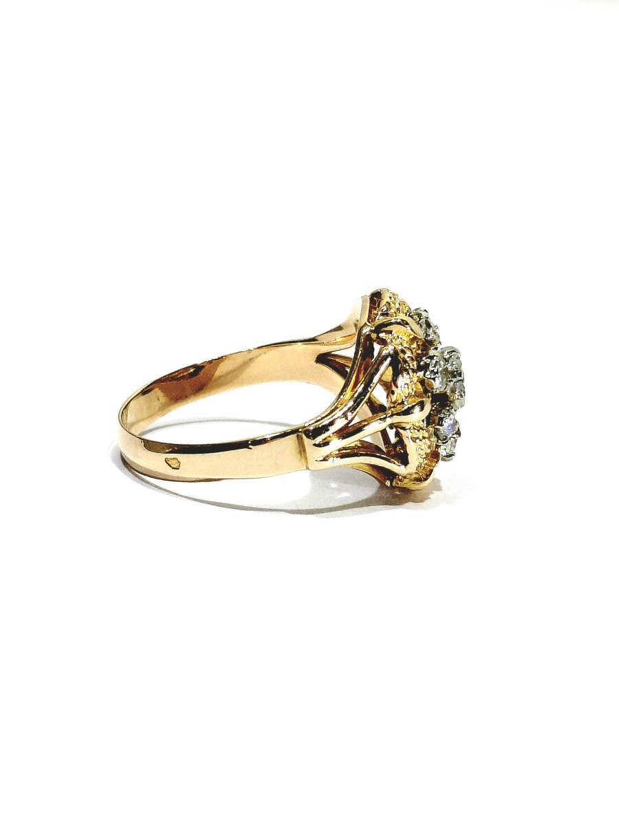 Bague or rose 18 carats et diamants-photo-2