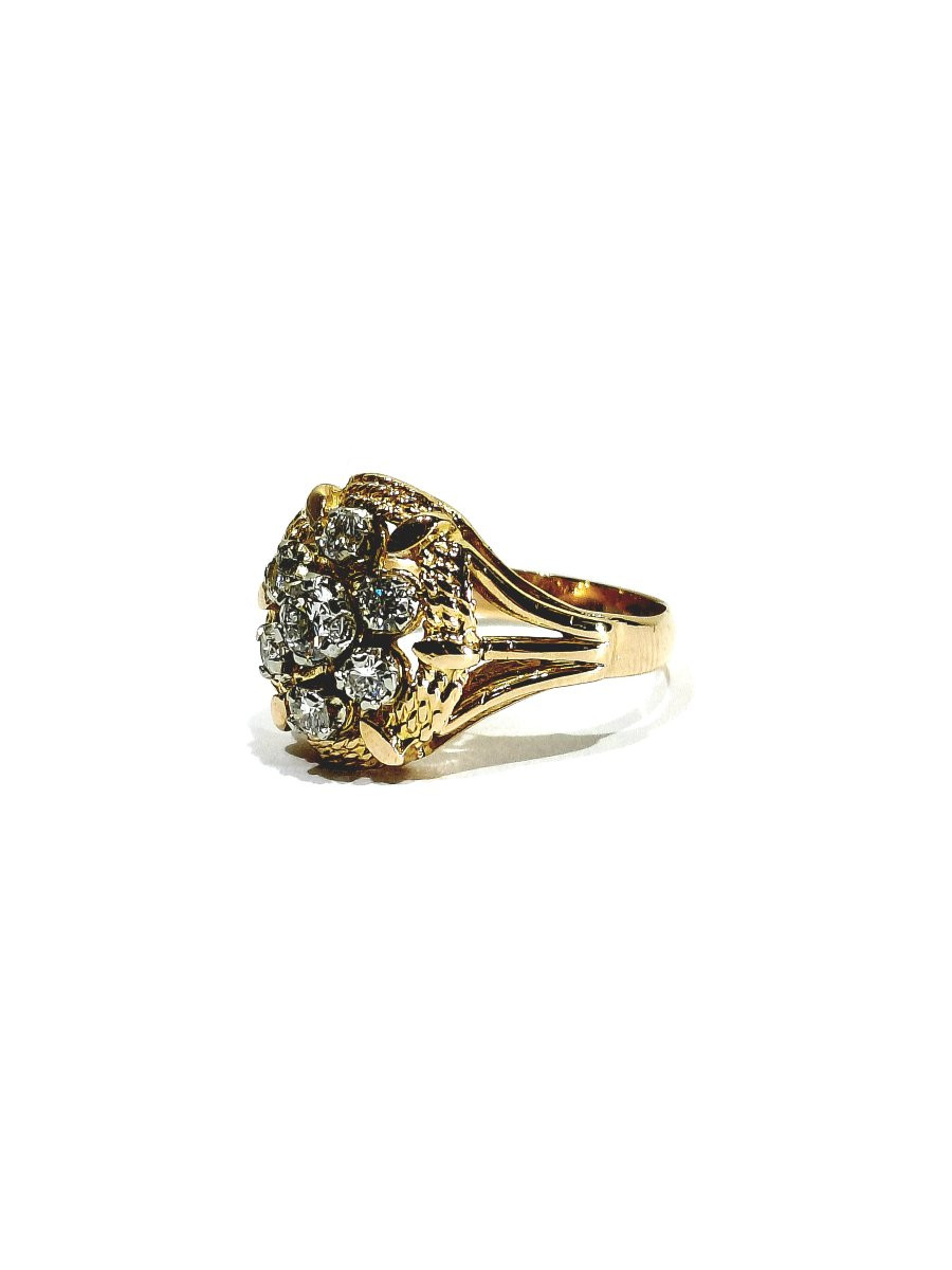 Bague or rose 18 carats et diamants-photo-4