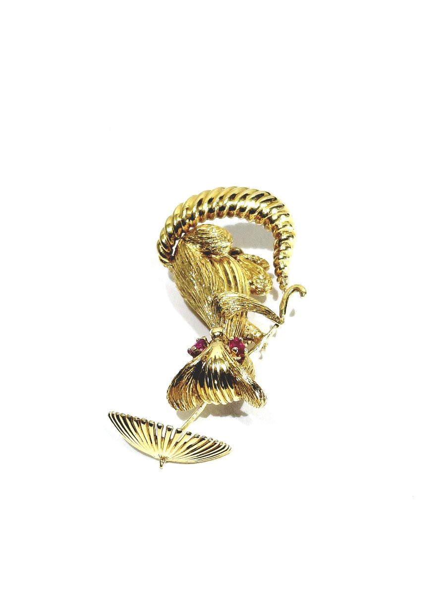 Gold Squirrel System Brooch-photo-3
