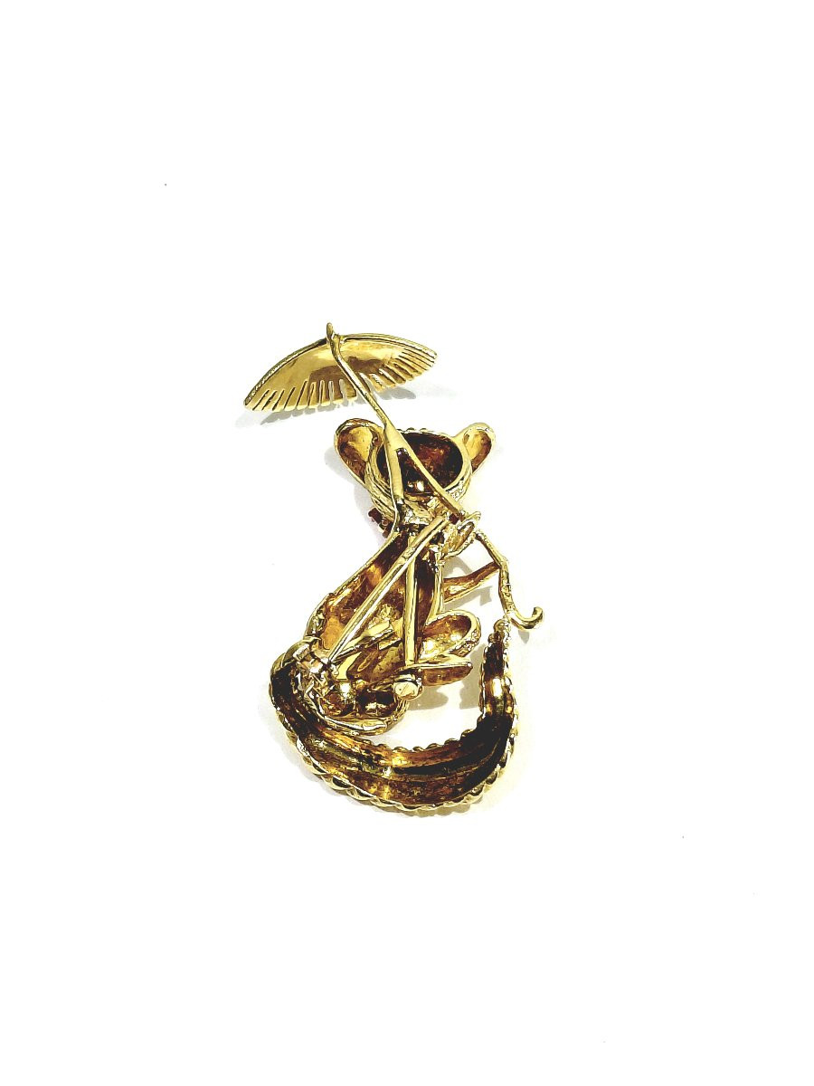 Gold Squirrel System Brooch-photo-1