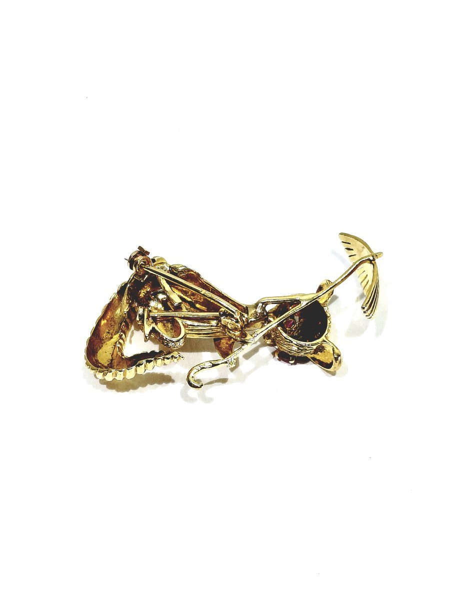 Gold Squirrel System Brooch-photo-2