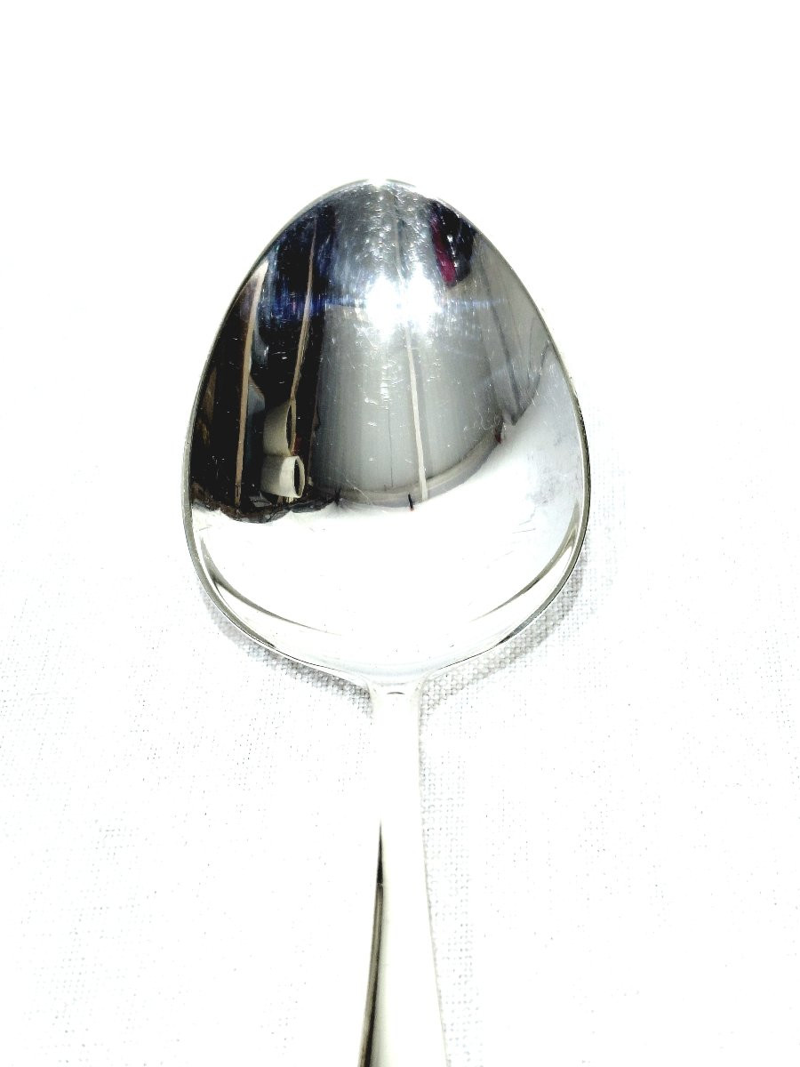 Georg Jensen - Cypress Model - Set Of 6 Silver Table Spoons-photo-3