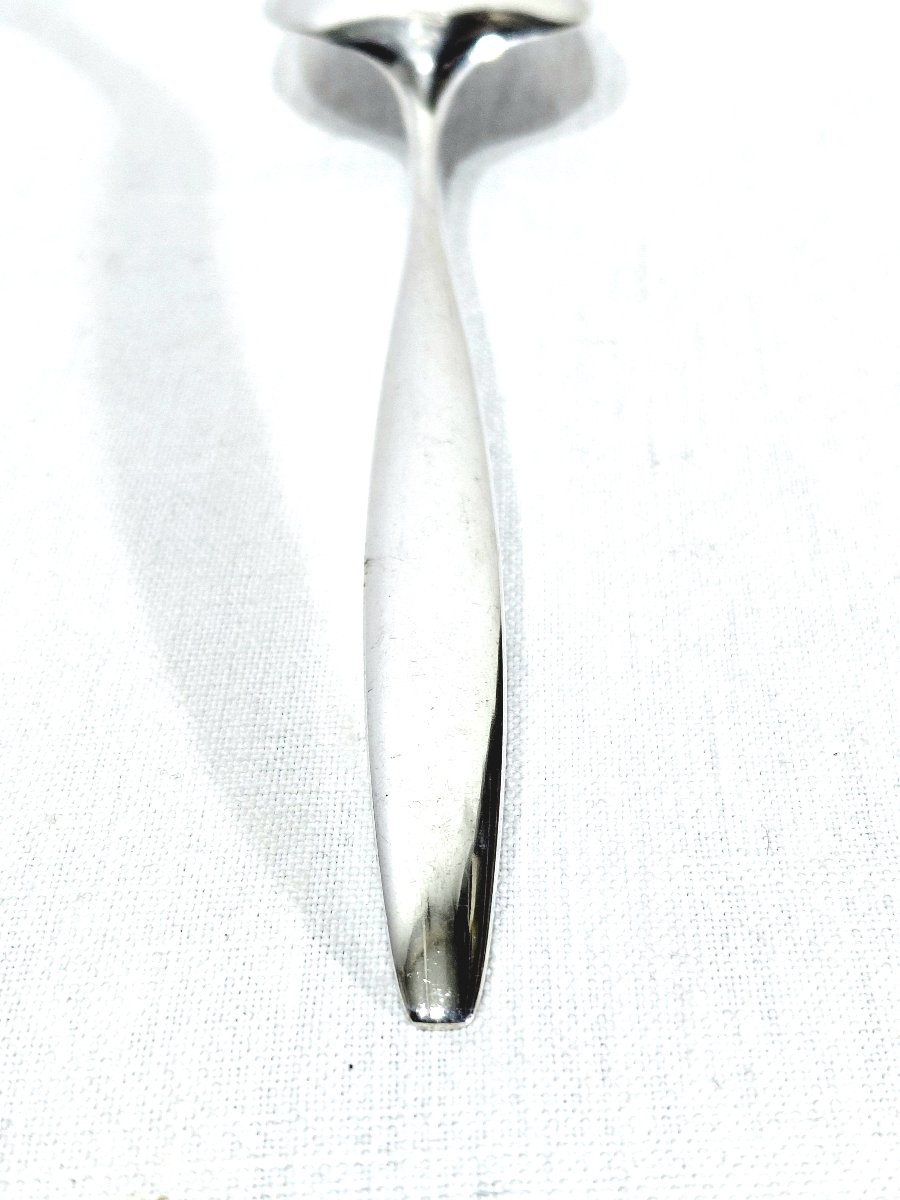Georg Jensen - Cypress Model - Set Of 6 Silver Table Spoons-photo-5
