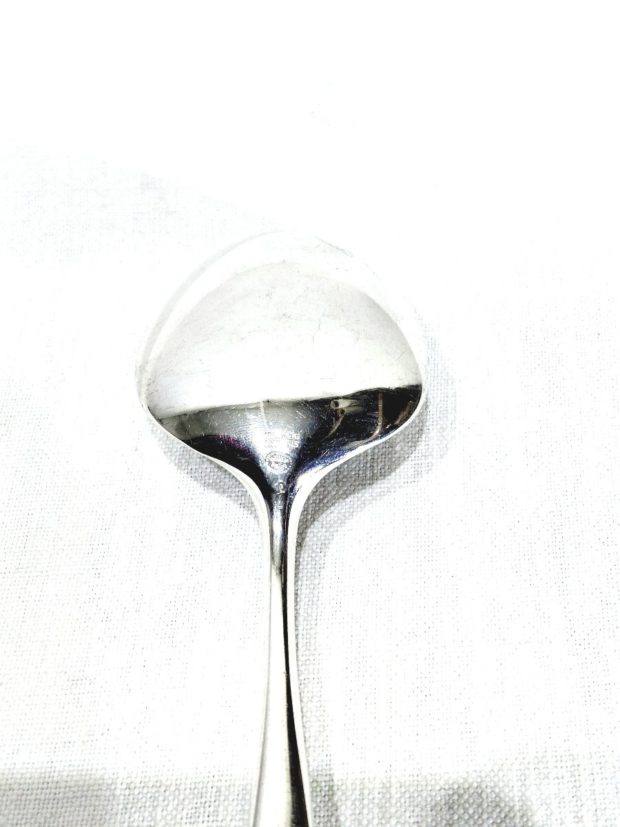 Georg Jensen - Cypress Model - Set Of 6 Silver Table Spoons-photo-6