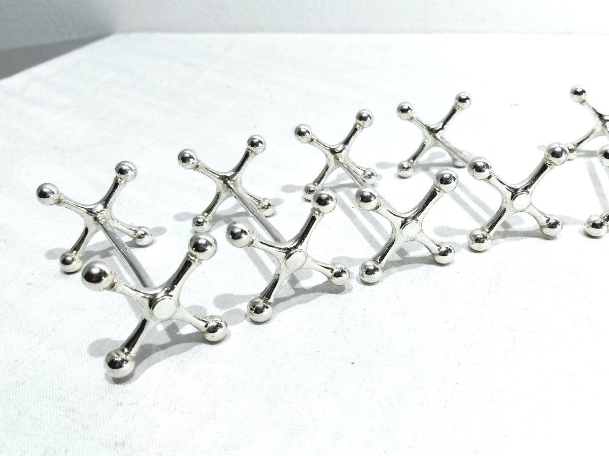Christofle - Set Of 12 Silver-plated Knife Holders-photo-2
