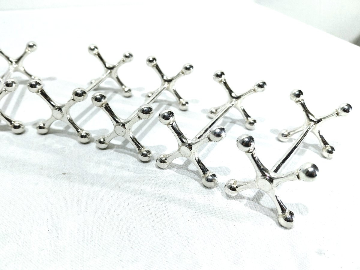 Christofle - Set Of 12 Silver-plated Knife Holders-photo-4