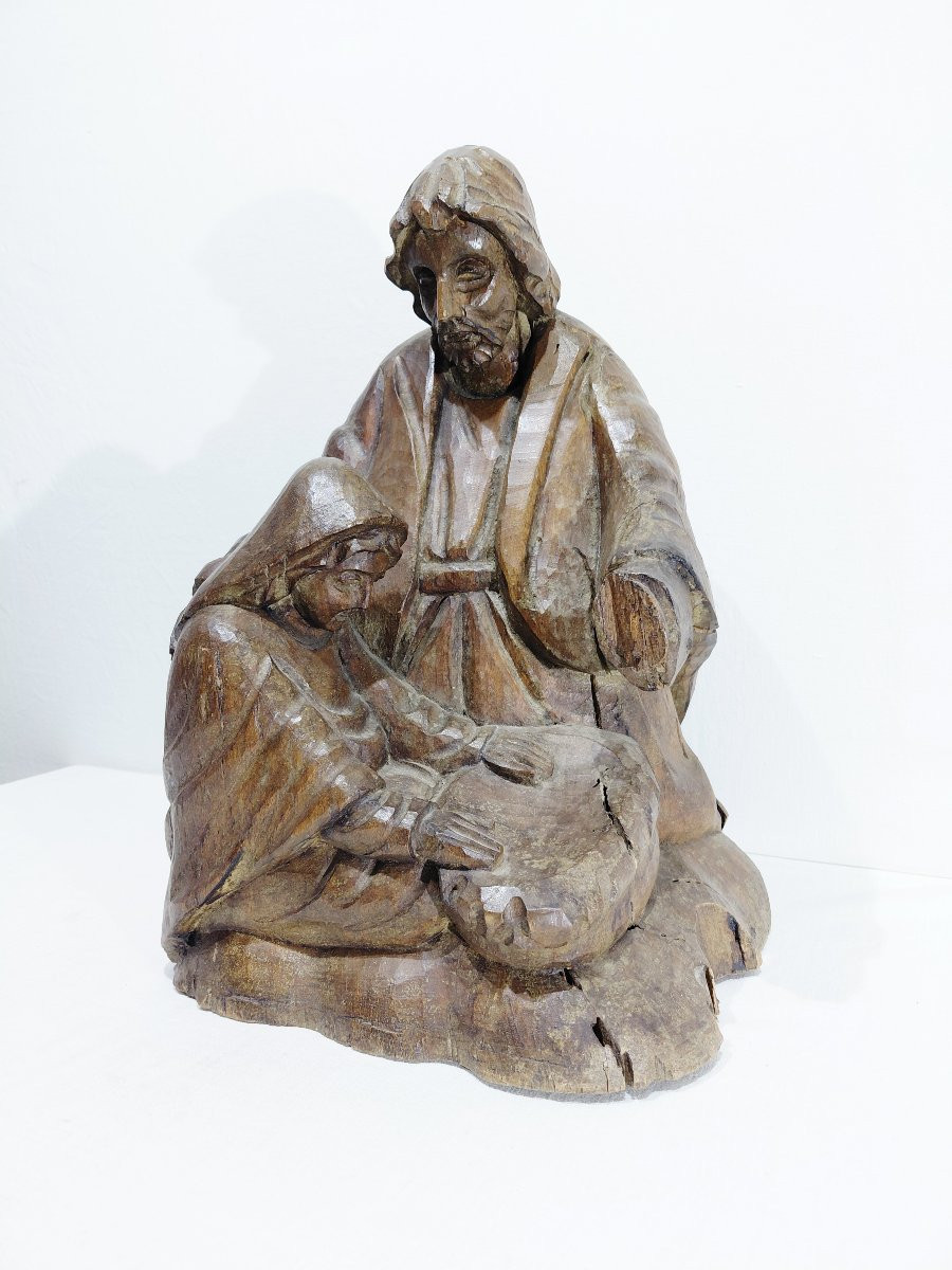 STATUE RELIGIEUSE - JOSEPH ET MARIE-photo-2