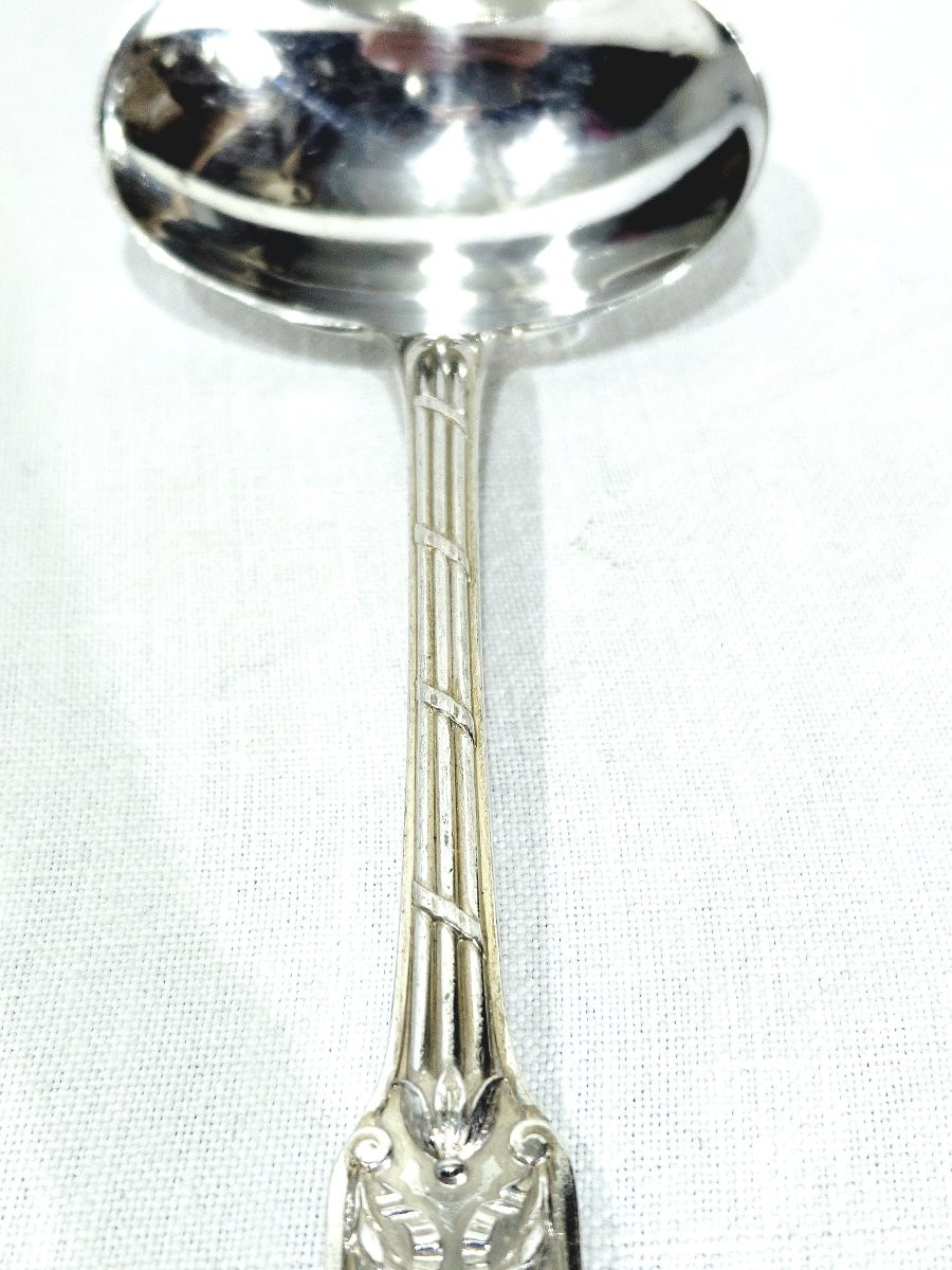 MARTIAL GAUTHIER - LOUCHE A CREME EN ARGENT-photo-3