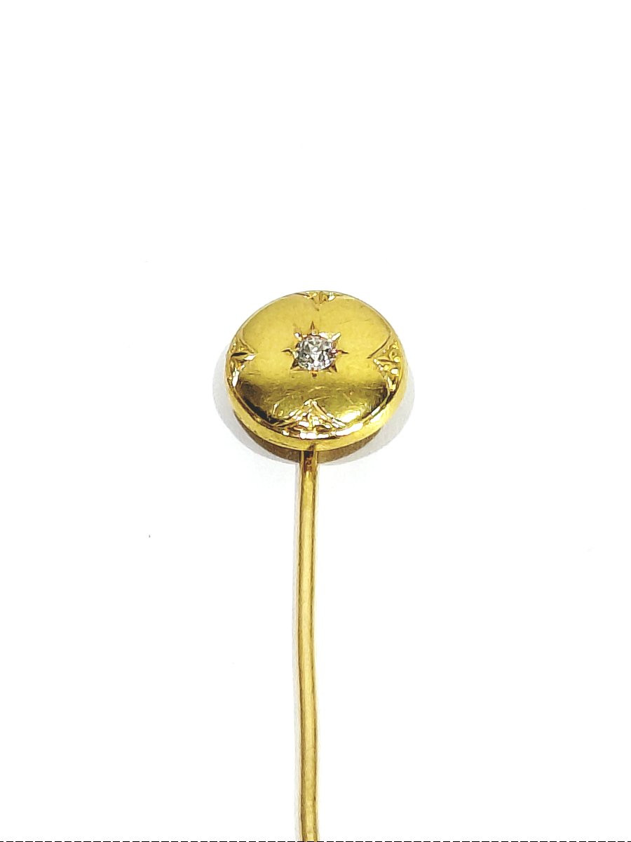 Gold And Diamond Tie Pin-photo-3