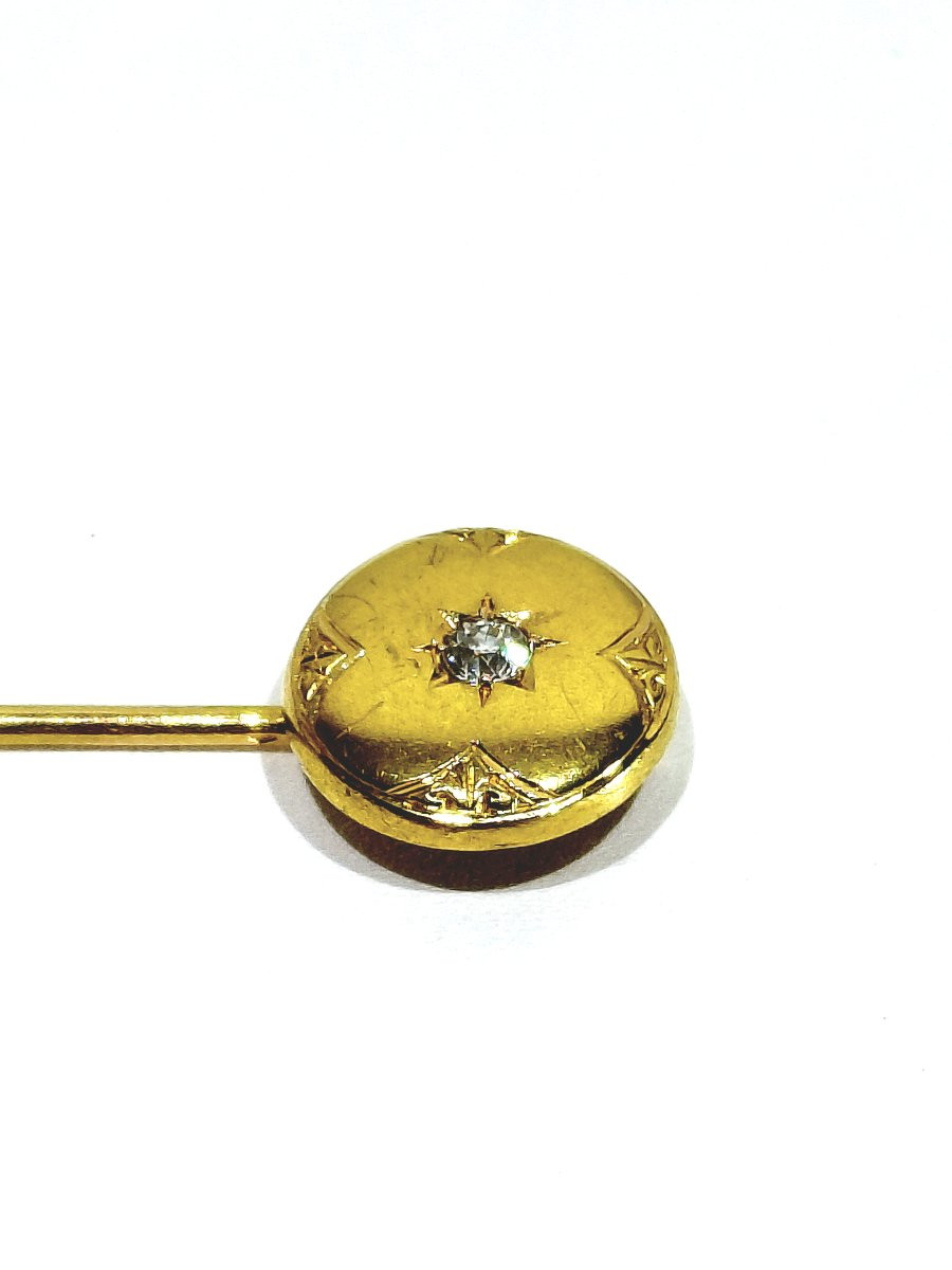 Gold And Diamond Tie Pin-photo-3