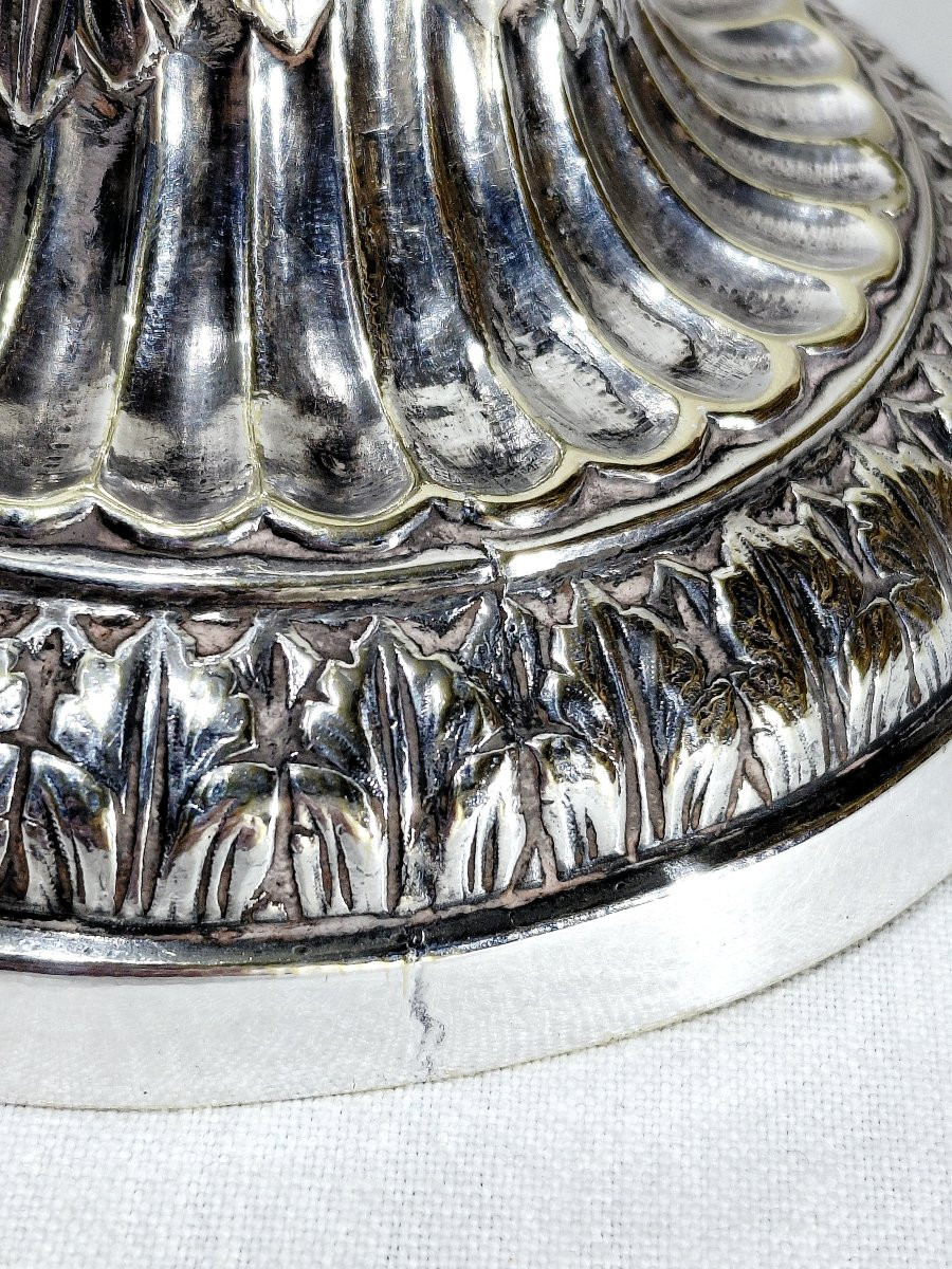 Pair Of Silver-plated Bronze Torches-photo-8