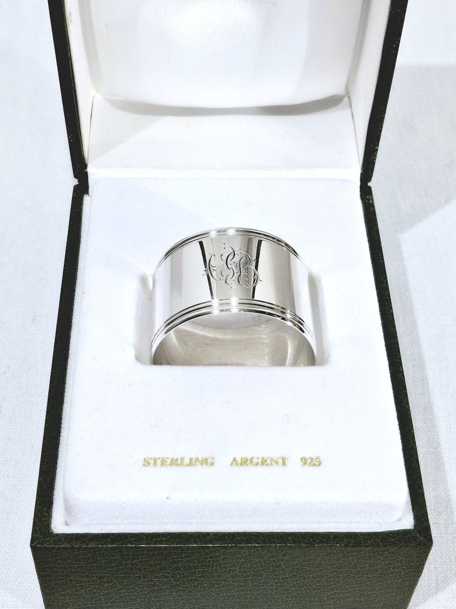 Christofle - Silver Napkin Ring Cluny -photo-2