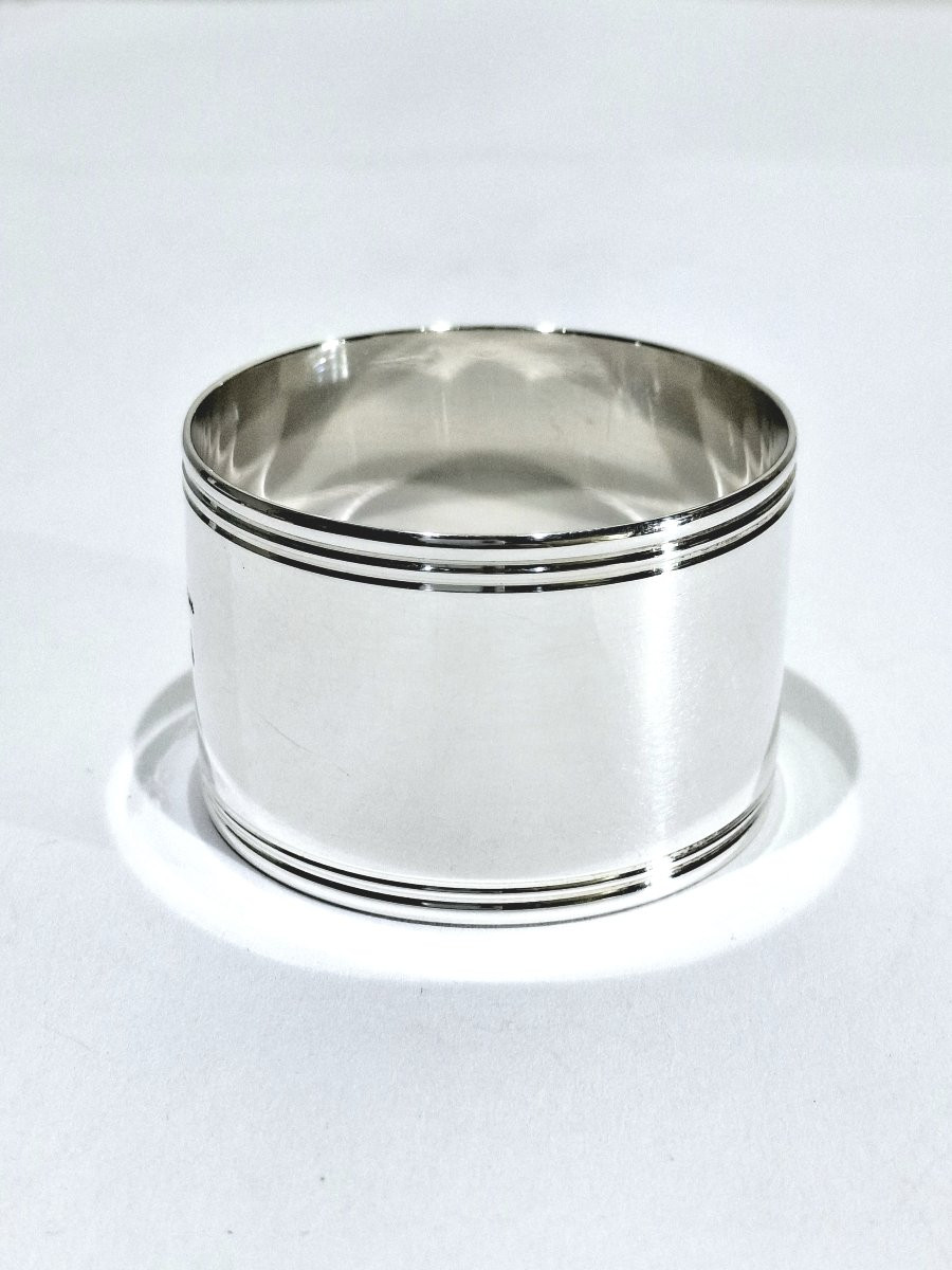 Christofle - Silver Napkin Ring Cluny -photo-2