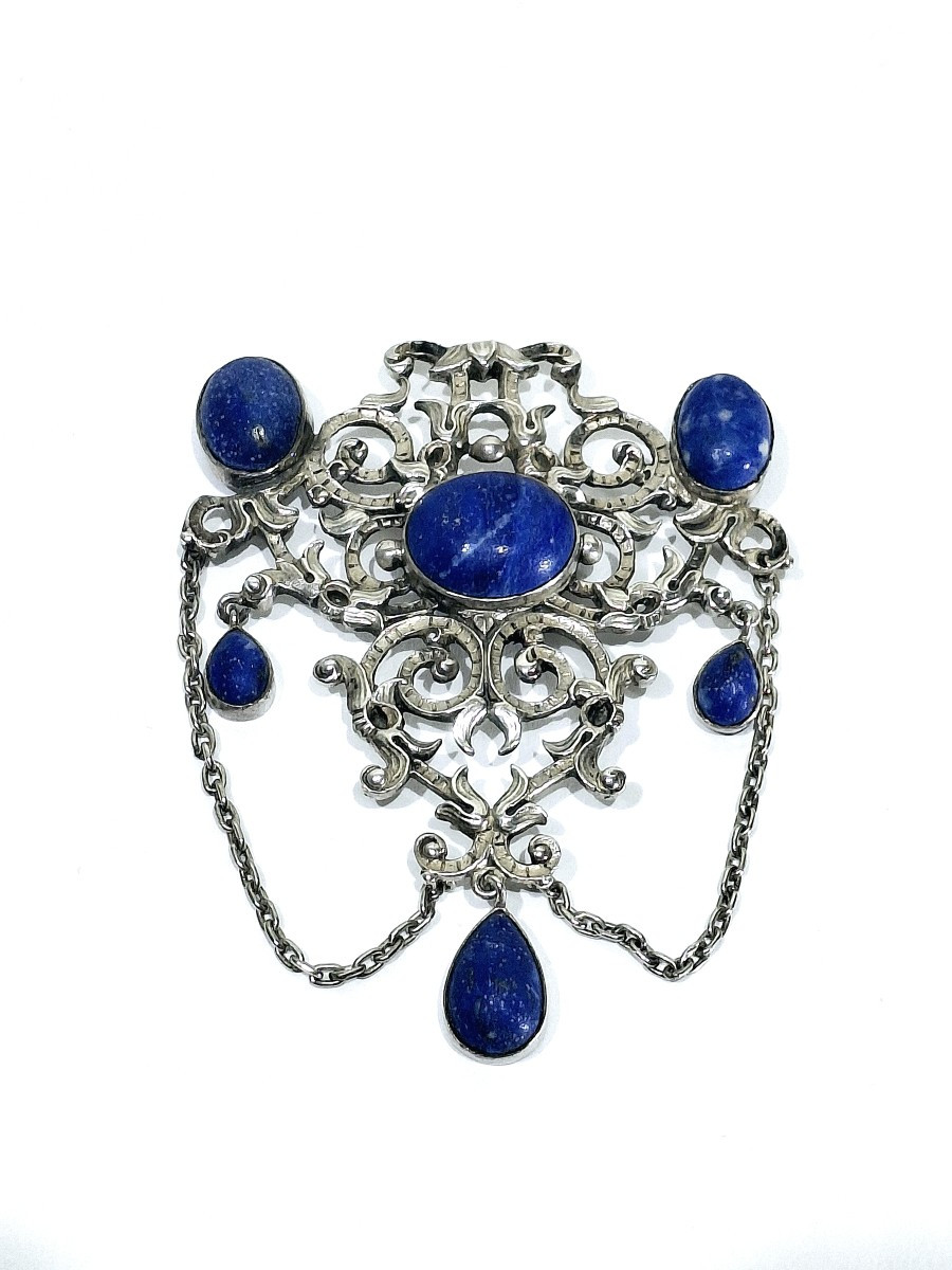 Pendant In Silver And Lapis Lazuli