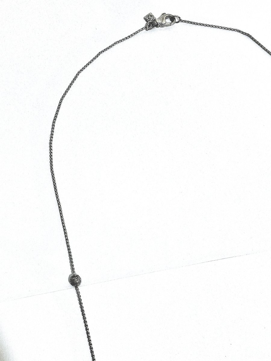 David Yurman - Sautoir en argent et diamants-photo-2