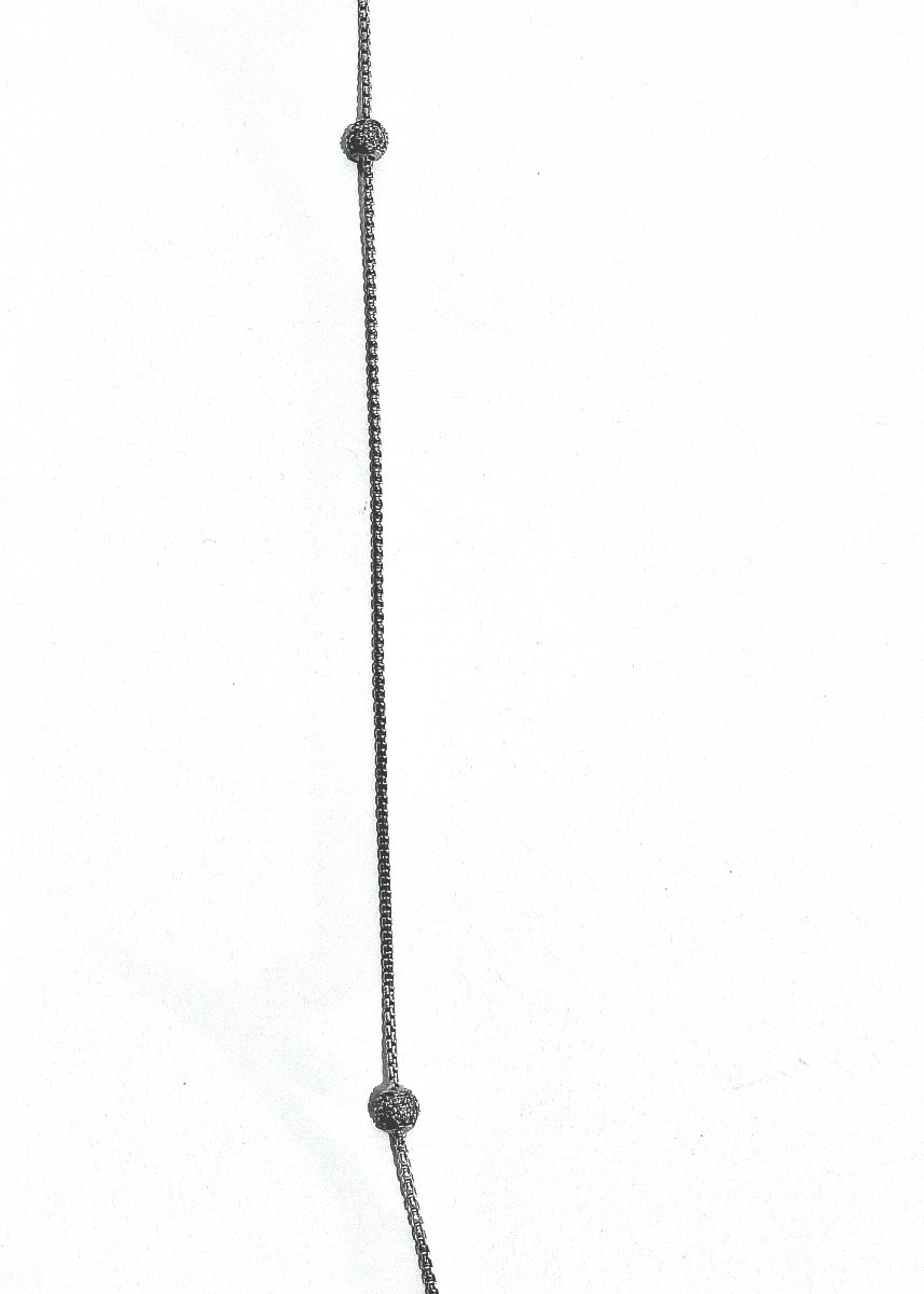 David Yurman - Sautoir en argent et diamants-photo-3