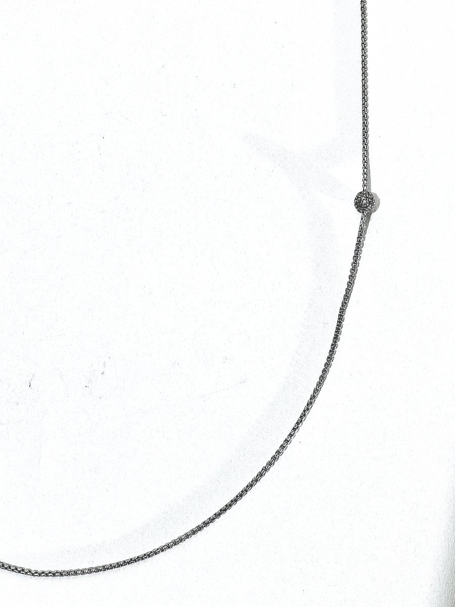 David Yurman - Sautoir en argent et diamants-photo-1