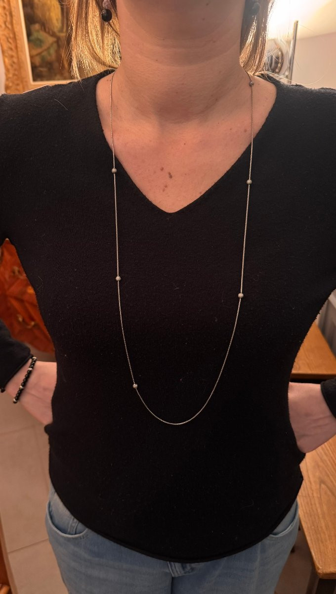 David Yurman - Sautoir en argent et diamants-photo-7