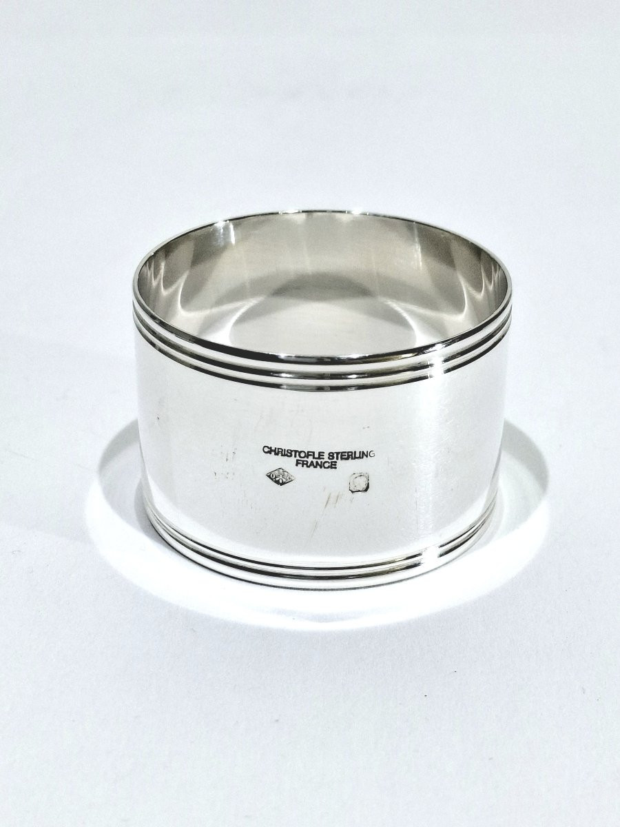CHRISTOFLE - ROND DE SERVIETTE EN ARGENT MODÈLE CLUNY-photo-1