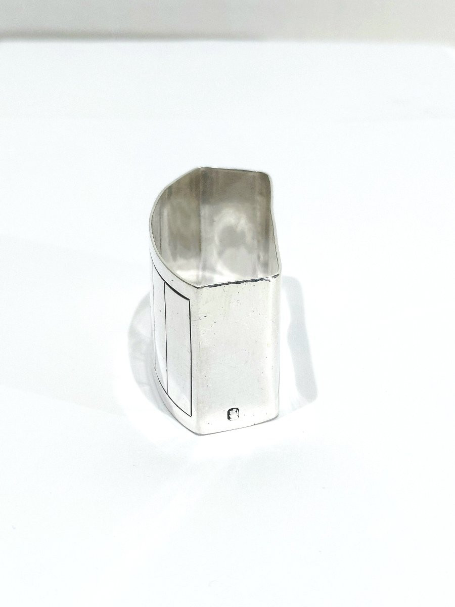 ERNEST PROST - ROND DE SERVIETTE EN ARGENT MASSIF-photo-1