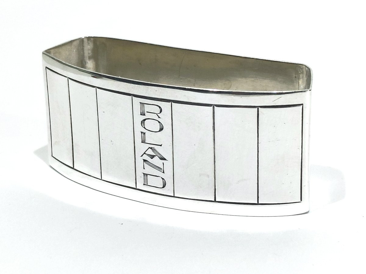 ERNEST PROST - ROND DE SERVIETTE EN ARGENT MASSIF-photo-7