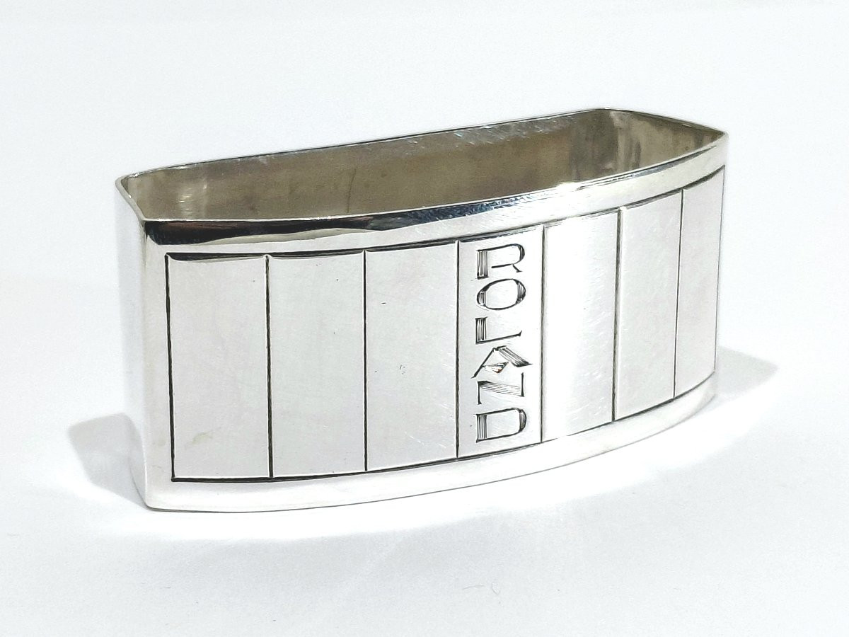 ERNEST PROST - ROND DE SERVIETTE EN ARGENT MASSIF-photo-8