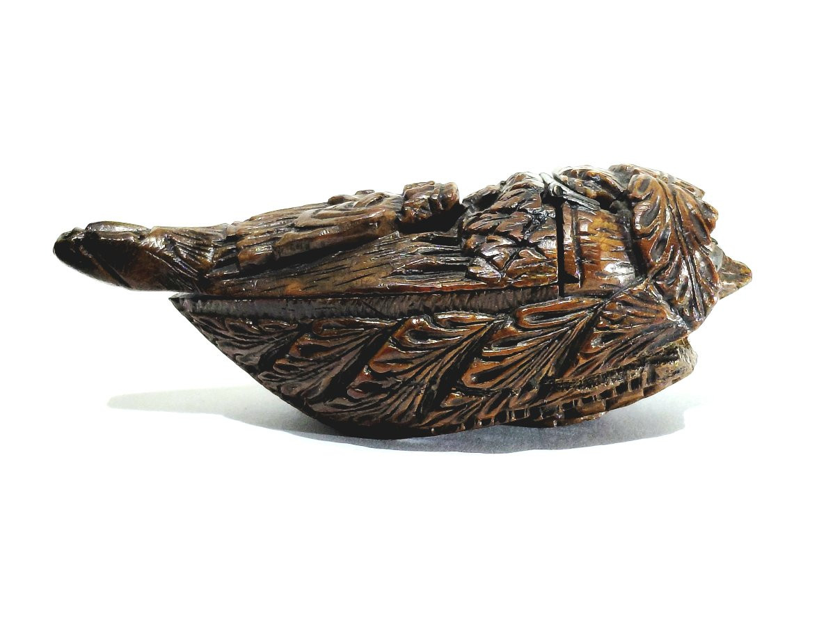 ART POPULAIRE - TABATIÈRE EN BOIS-photo-2