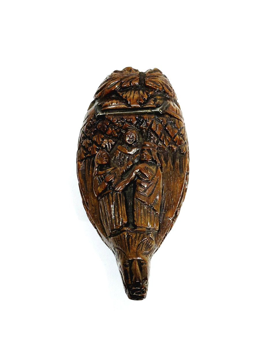 ART POPULAIRE - TABATIÈRE EN BOIS-photo-3
