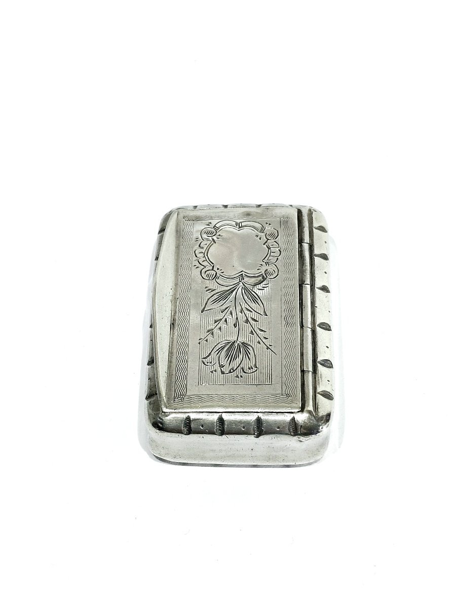 TABATIÈRE EN ARGENT GUILLOCHÉE -photo-4
