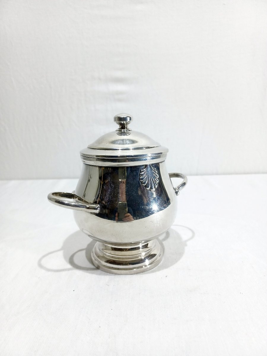 CHRISTOFLE - SUCRIER MÉTAL ARGENTÉ VENDÔME-photo-4
