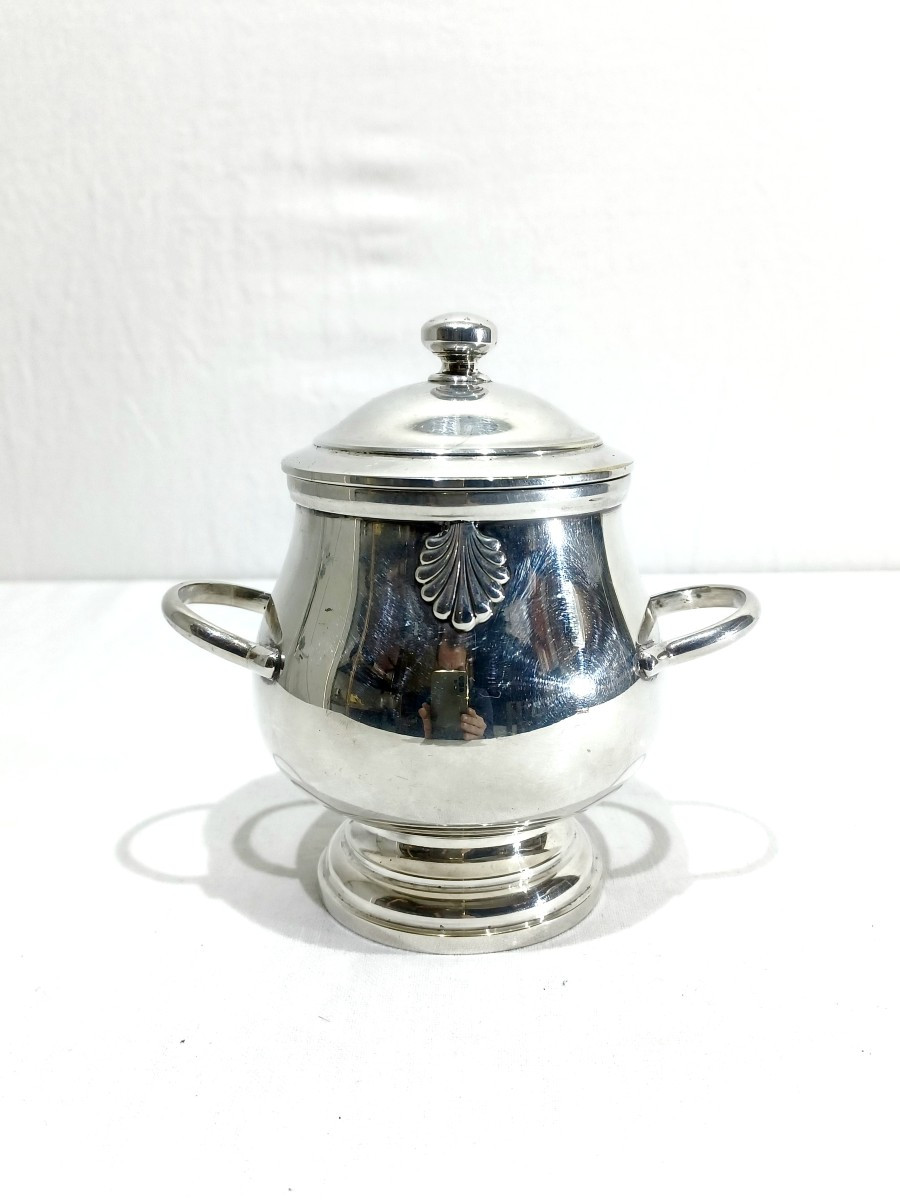 CHRISTOFLE - SUCRIER MÉTAL ARGENTÉ VENDÔME