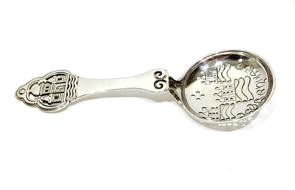 DANEMARK - CUILLÈRE À SAUPOUDRER EN ARGENT-photo-4