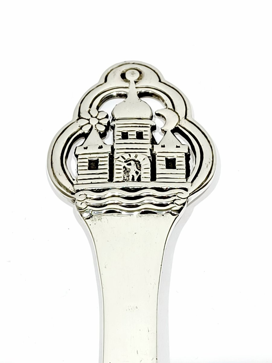 DANEMARK - CUILLÈRE À SAUPOUDRER EN ARGENT-photo-2