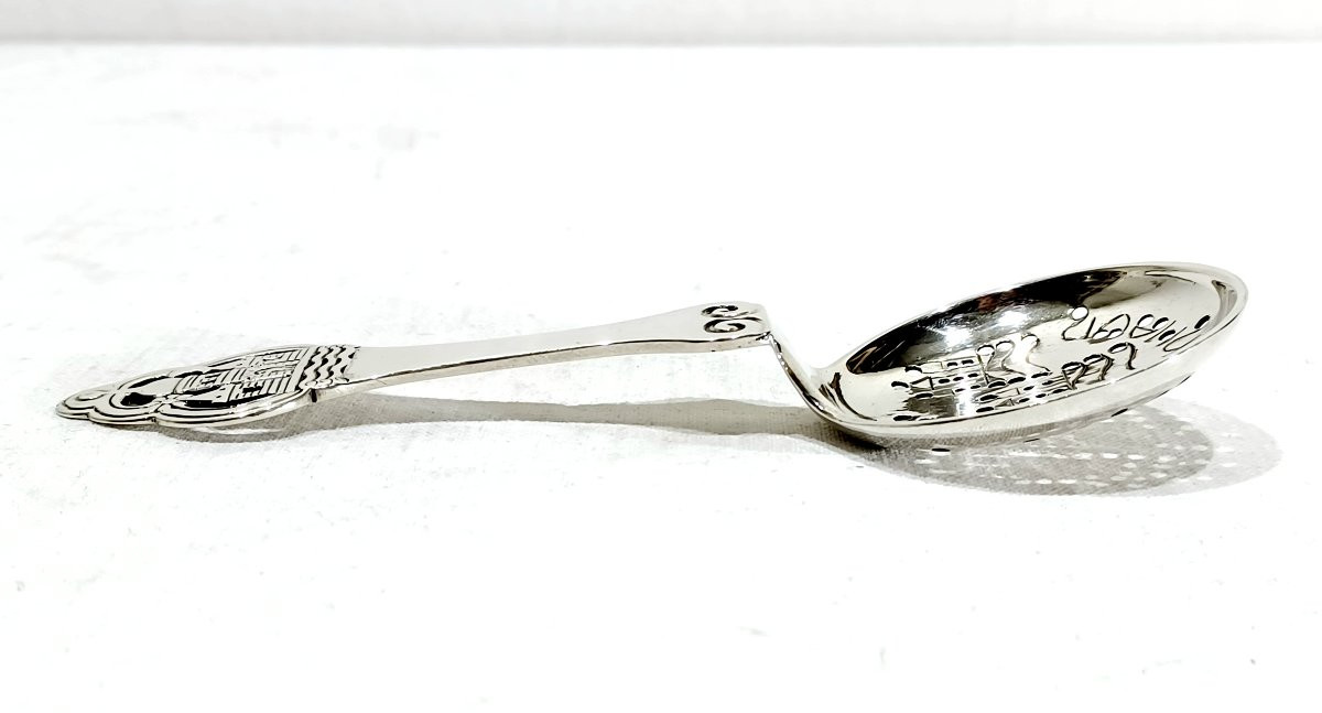 DANEMARK - CUILLÈRE À SAUPOUDRER EN ARGENT-photo-8