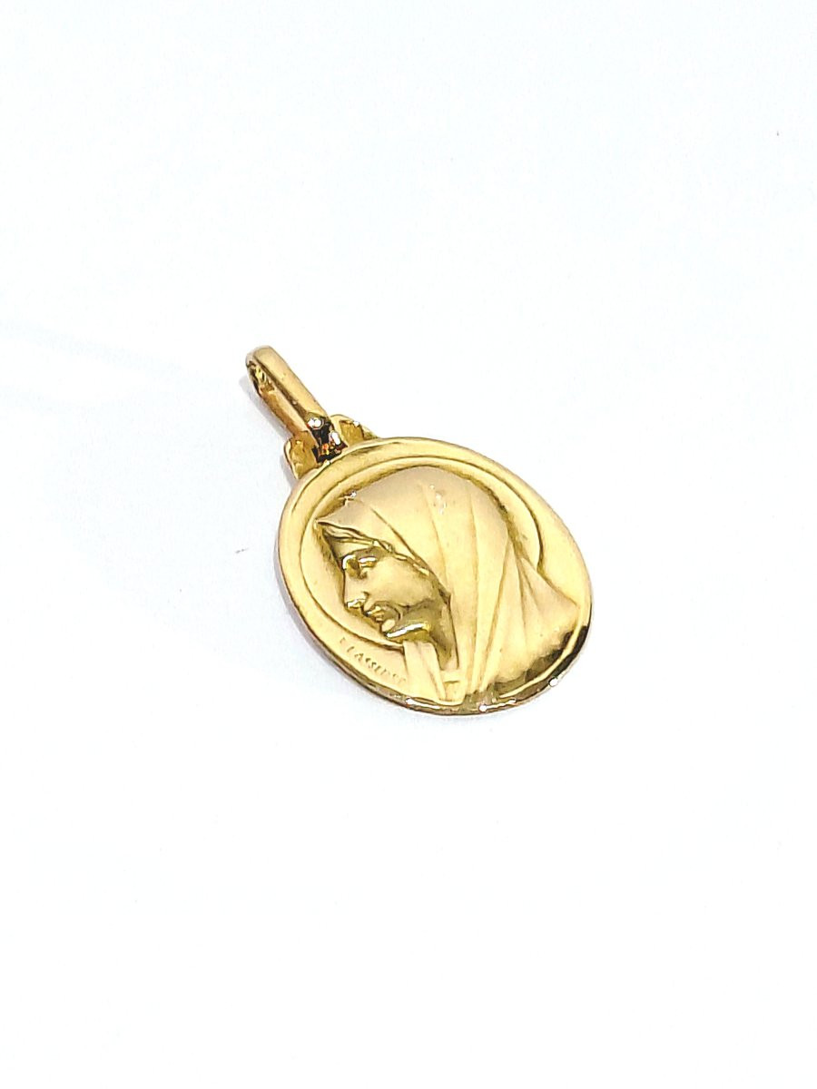 LASSERRE - MÉDAILLE RELIGIEUSE EN OR VIERGE-photo-1