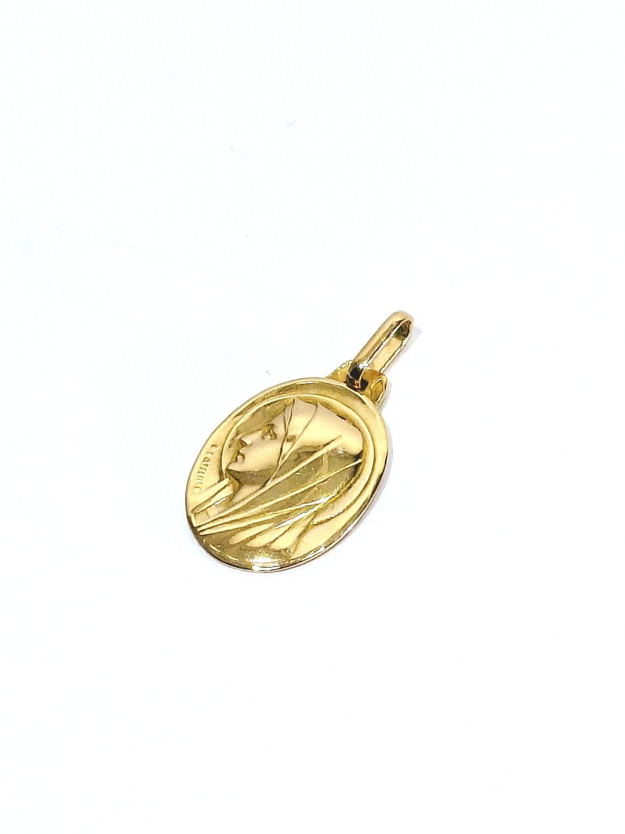 LASSERRE - MÉDAILLE RELIGIEUSE EN OR VIERGE-photo-2