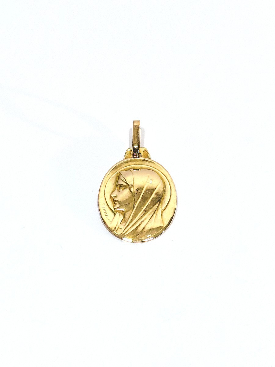 LASSERRE - MÉDAILLE RELIGIEUSE EN OR VIERGE