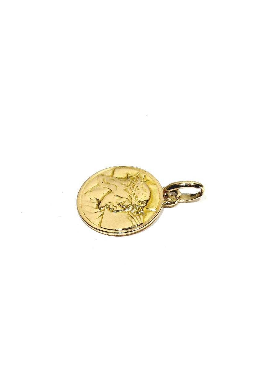 Rose Gold Christ Medal-photo-2
