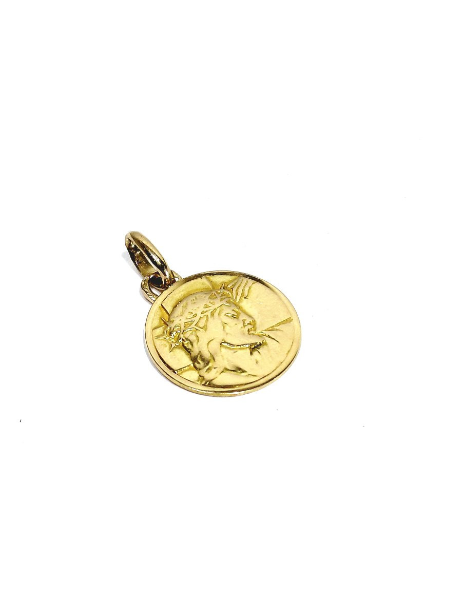 Rose Gold Christ Medal-photo-1