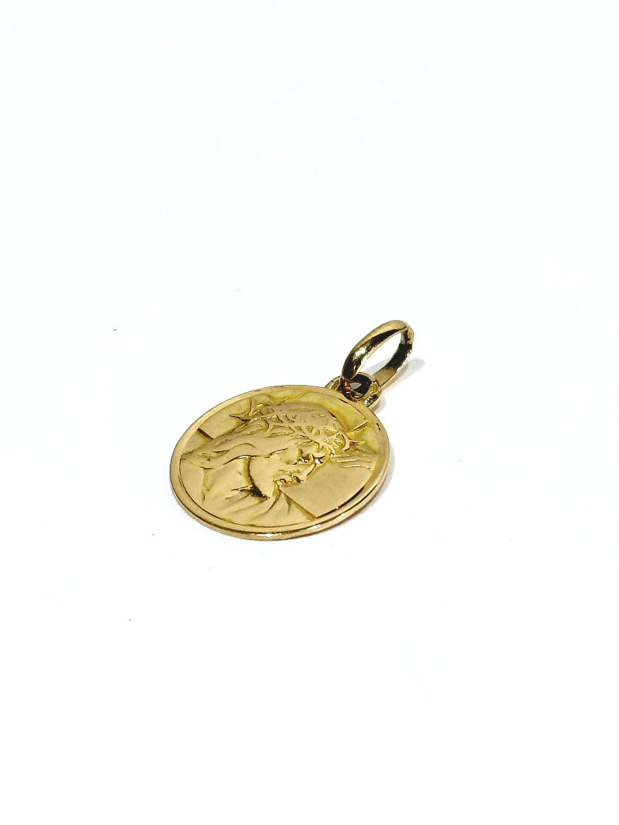 Rose Gold Christ Medal-photo-2
