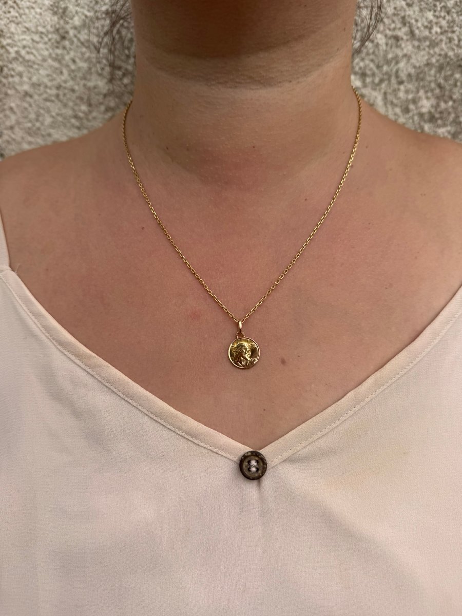 Rose Gold Christ Medal-photo-6