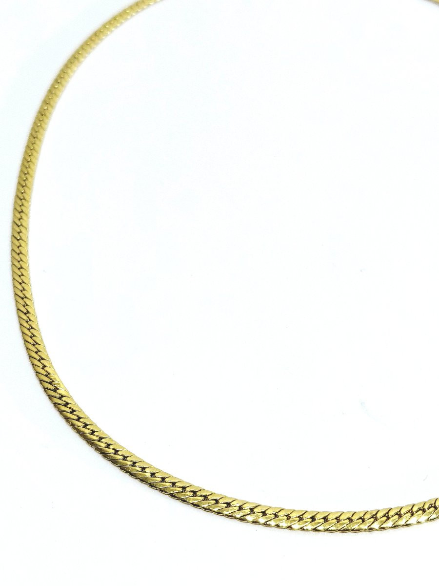 Gold Necklace In English Knit-photo-3