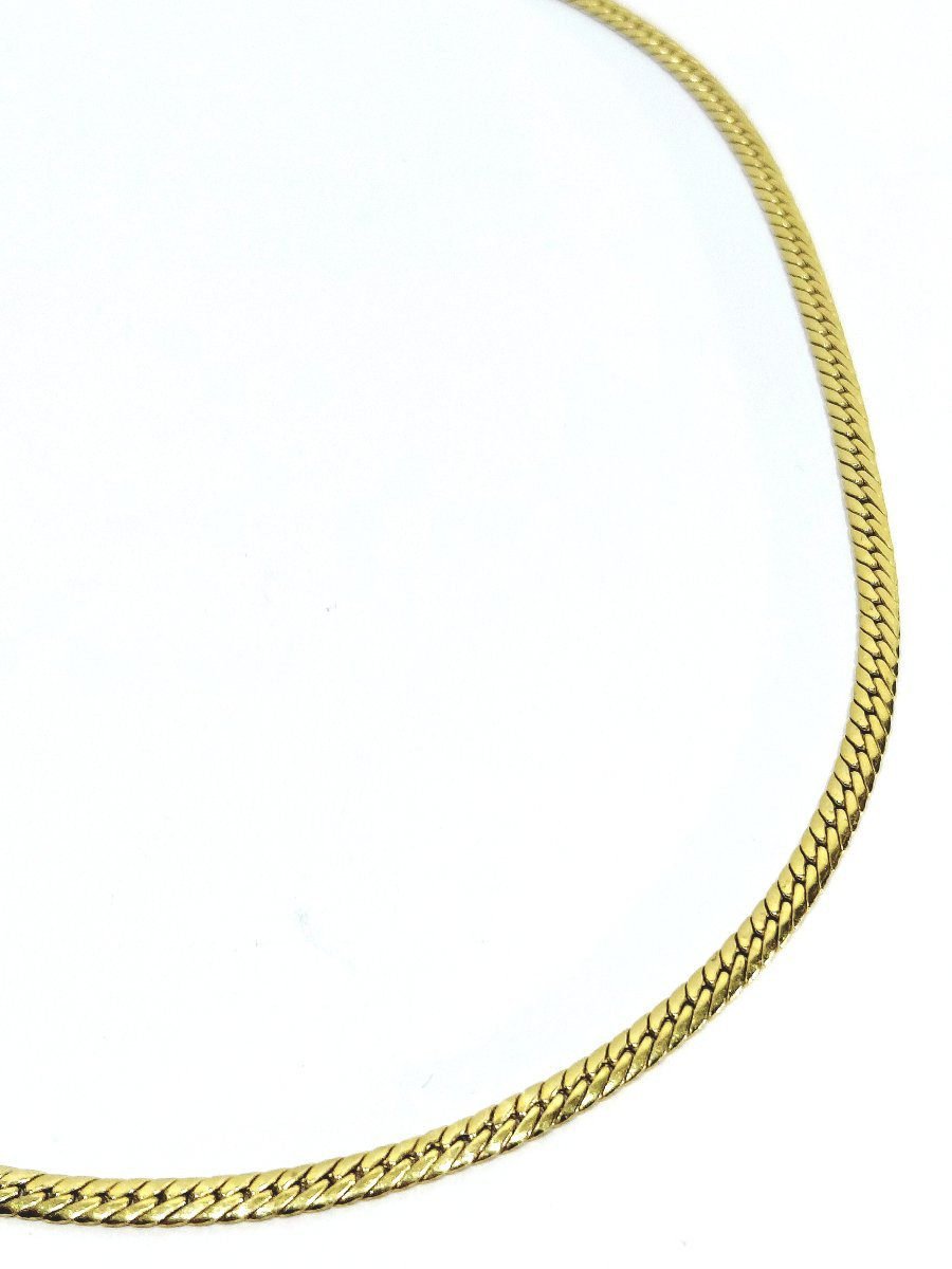 Gold Necklace In English Knit-photo-4