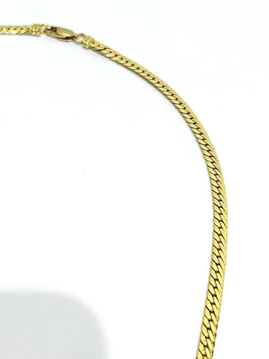 Gold Necklace In English Knit-photo-1