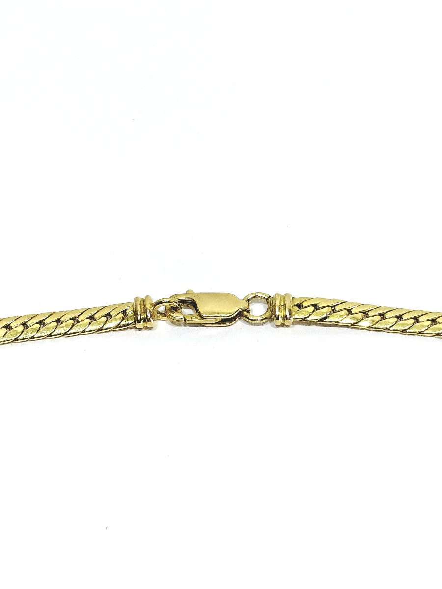 Gold Necklace In English Knit-photo-2
